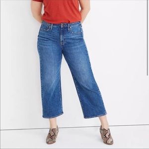 Madewell Curvy slim wideleg Jeans size 31 crop ankle highrise